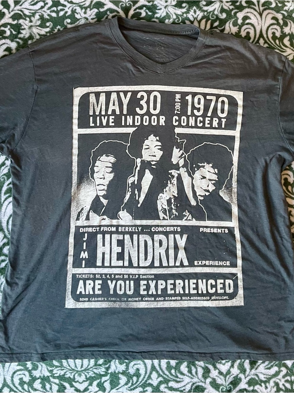 Vintage Jimi Hendrix • Are You Experienced Concert Tee • MENS XXL